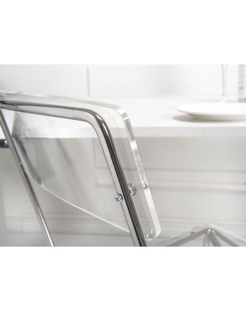 2 transparante Numana-stoelen - 48x51x83 cm