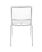 2 Chaises Milano transparentes - 48x51x83 cm
