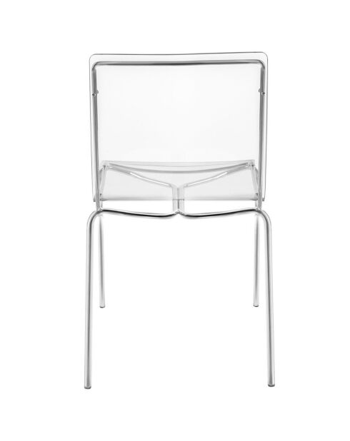 2 transparante Milano stoelen - 48x51x83 cm