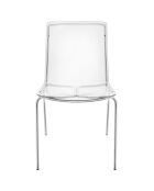 2 Chaises Milano transparentes - 48x51x83 cm