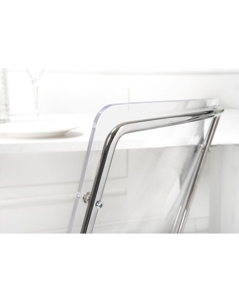 2 transparante Milano stoelen - 48x51x83 cm