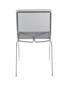 2 Chaises Milano transparent fumé - 48x51x83 cm