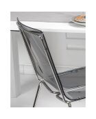 2 Chaises Milano transparent fumé - 48x51x83 cm