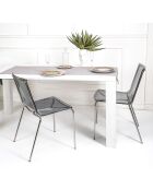 2 Chaises Milano transparent fumé - 48x51x83 cm