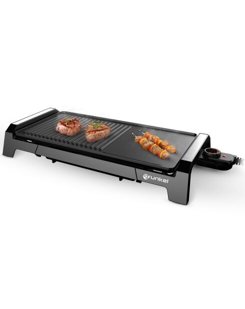 Plancha deux températures noir/gris - 2200W
