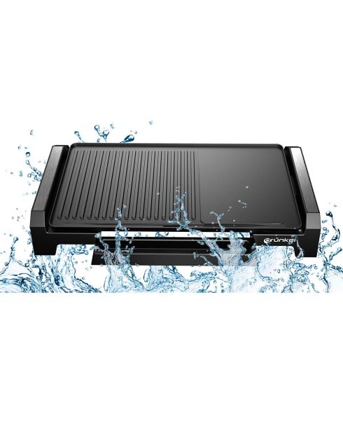 Plancha deux températures noir/gris - 2200W