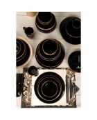 Service de Table noir/doré - 30 Pièces