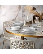 Service de Table blanc/doré - 24 Pièces