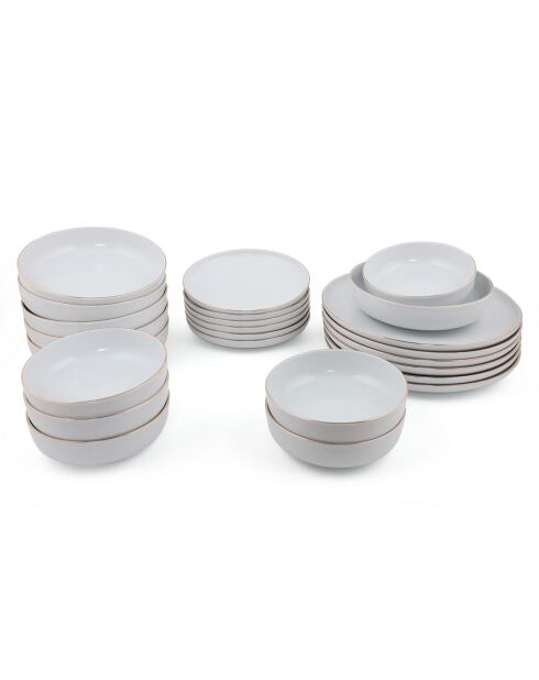 Service de Table blanc/doré - 24 Pièces