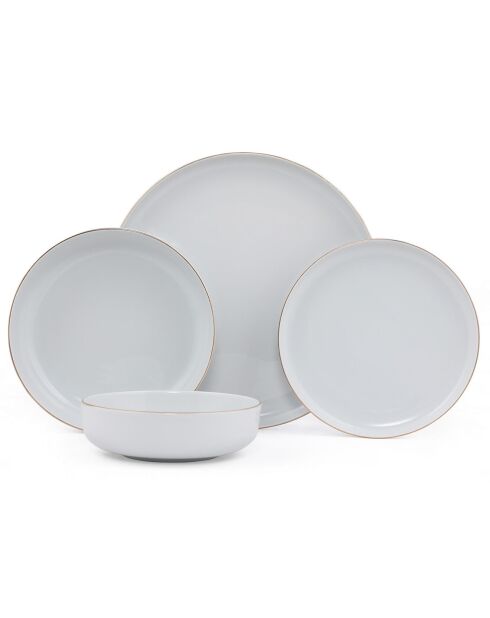 Service de Table blanc/doré - 24 Pièces