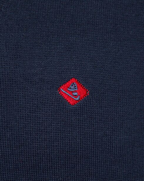 Navyblauer Pullover mit V-Ausschnitt Neva