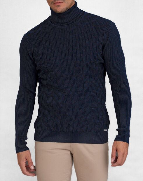 Pull Col roulé Truff marine