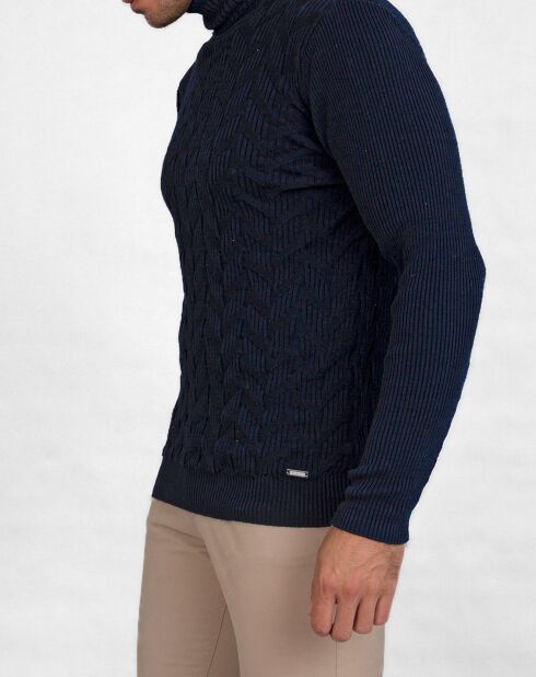 Pull Col roulé Truff marine