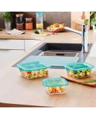 2 Boîtes de conservation carrées Keep'n Box transparentes - 122 cl