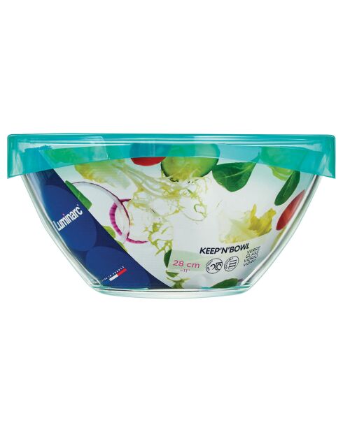 Saladier avec couvercle Keep'n Box transparent - 28 cl
