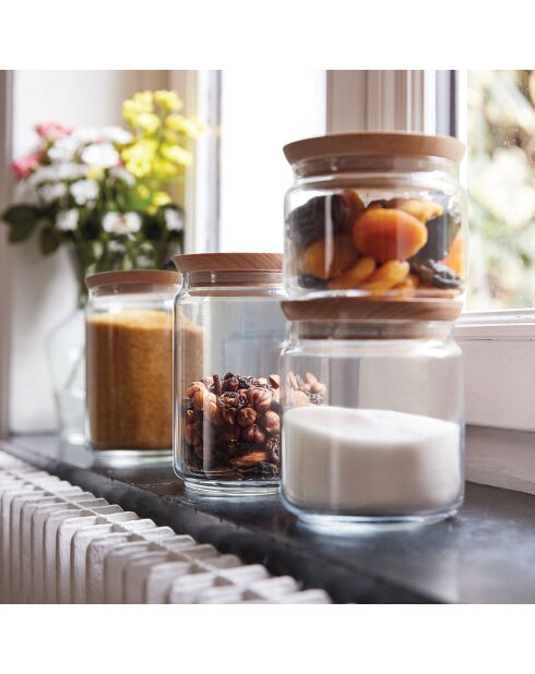 2 Pots Pure Jar Wood transparents - 100 cl