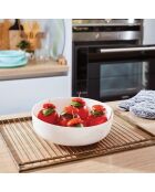 2 Plats de cuisson ronds Smart Cuisine Diwali blancs - 30x30x6.8 cm