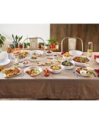 2 Plats de cuisson ronds Smart Cuisine Diwali blancs - 30x30x6.8 cm