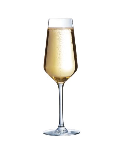 6 Flûtes à champagne Vinetis transparentes - 23 cl