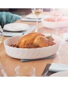 2 Plats de cuisson ovales Smart Cuisine Trianon blancs - 28.6x36.9x8 cm