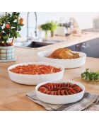 2 Plats de cuisson ovales Smart Cuisine Trianon blancs - 28.6x36.9x8 cm