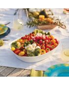 2 Smart Cuisine Carine witte rechthoekige ovenschalen - 33,9x33,9x7,3 cm