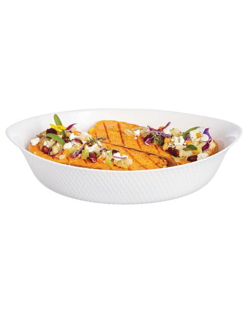 Smart Cuisine Wavy witte ovenschaal - 20,3x32,5x7,4 cm
