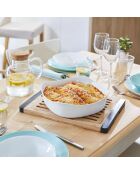 2 Plats de cuisson carrés Smart Cuisine Carine blancs - 33.4x33.4x7 cm