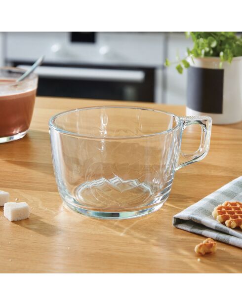 6 Tasses Jumbo Barista transparentes - 50 cl