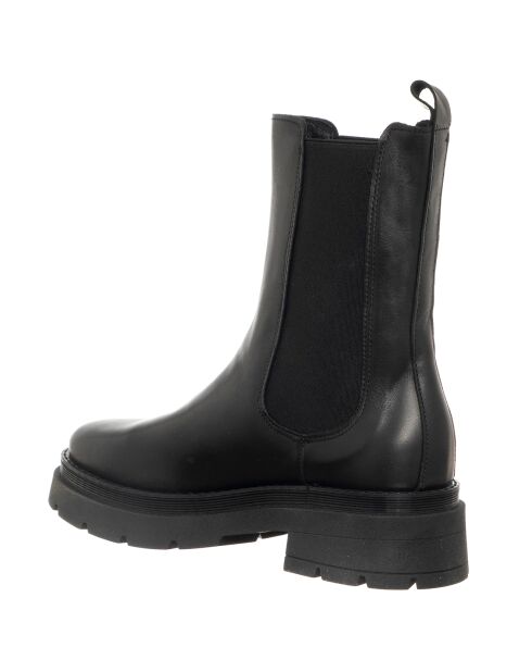 Schwarze Meringa-Lederstiefel
