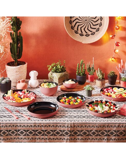 6 Assiettes à dessert Vicky orange - D.21.2 cm