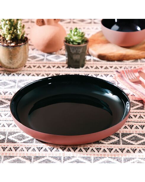 6 Assiettes plates Vicky orange - D.25.1 cm