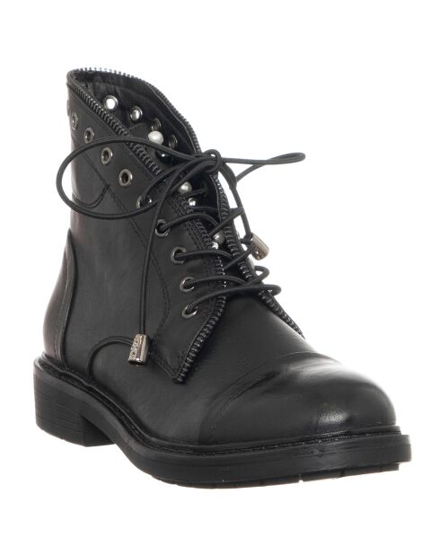Bottines en Cuir végétal Cecile noires