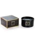 Bougie parfumée Obsidian Black Collection Vanille noire - 3 mèches 40h