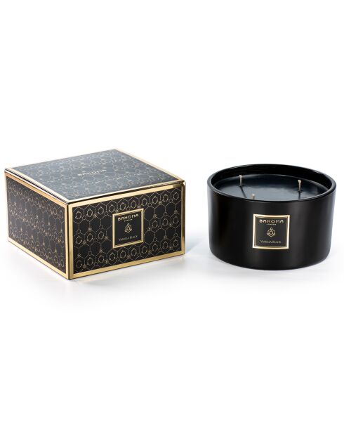 Bougie parfumée Obsidian Black Collection Vanille noire - 3 mèches 40h