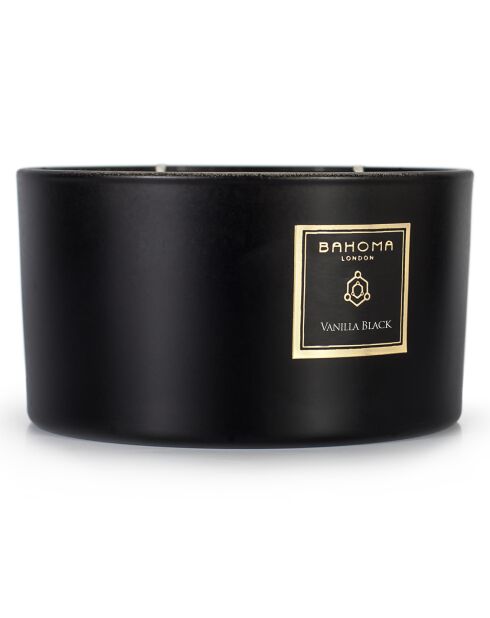 Bougie parfumée Obsidian Black Collection Vanille noire - 3 mèches 40h