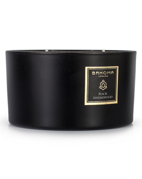 Bougie parfumée Obsidian Black Collection Bois de santal noir - 3 mèches 40h