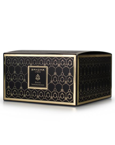 Bougie parfumée Obsidian Black Collection Bois de santal noir - 3 mèches 40h