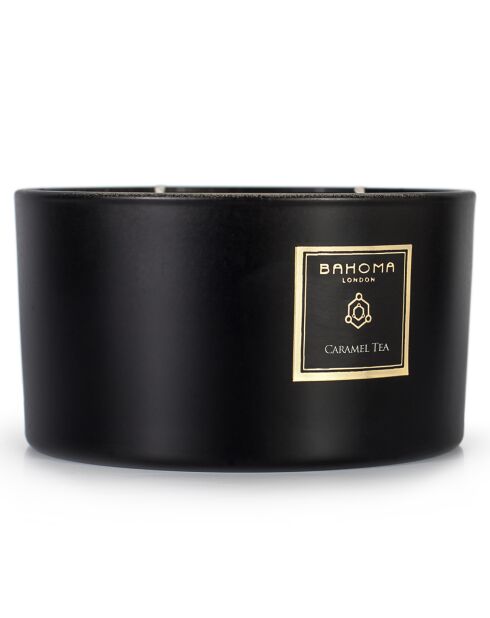 Bougie parfumée Obsidian Black Collection Caramel Tea - 3 mèches 40h