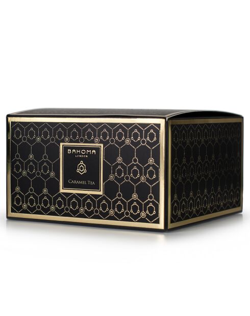 Bougie parfumée Obsidian Black Collection Caramel Tea - 3 mèches 40h