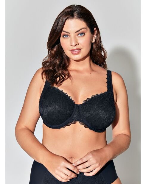 Soutien-gorge Minimiseur en dentelle Lisa noir