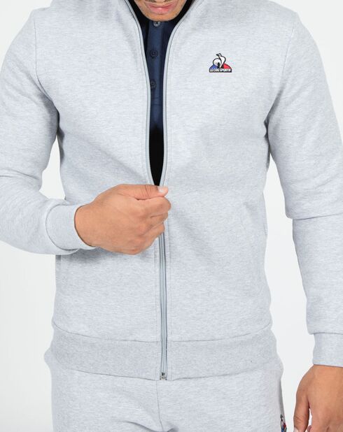Sweat zippé Essentiel gris