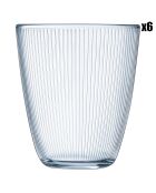 6 Verres Stripy transparents - 31 cl