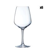 6 Verres à pied Vinetis transparents - 50 cl