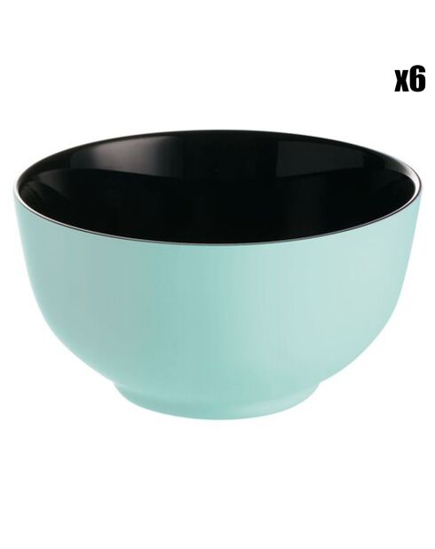 6 Bols Alix turquoise - 75 cl