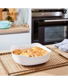 2 Plats de cuisson carrés Smart Cuisine Carine blancs - 33.4x33.4x7 cm