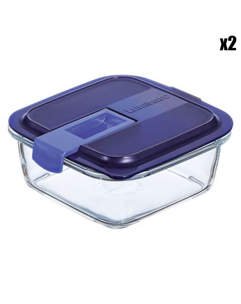 2 Boîtes de conservation Easy Box transparentes - 76 cl