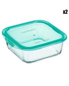 2 Boîtes de conservation carrées Keep'n Box transparentes - 122 cl