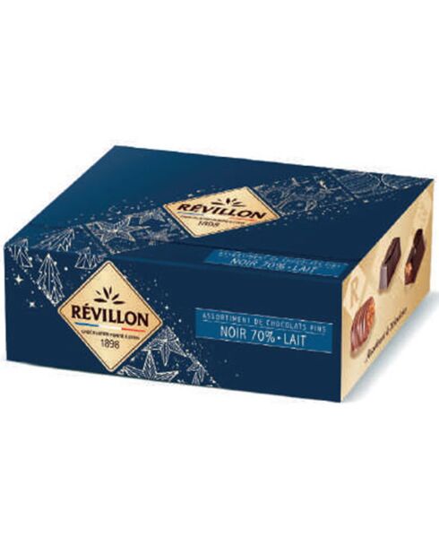 Schachtel mit Milch und Zartbitterschokolade 310 gr