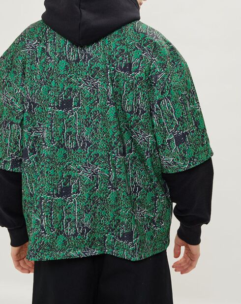Sweat à Capuche Adidas x Sankuanz Reversible noir/vert